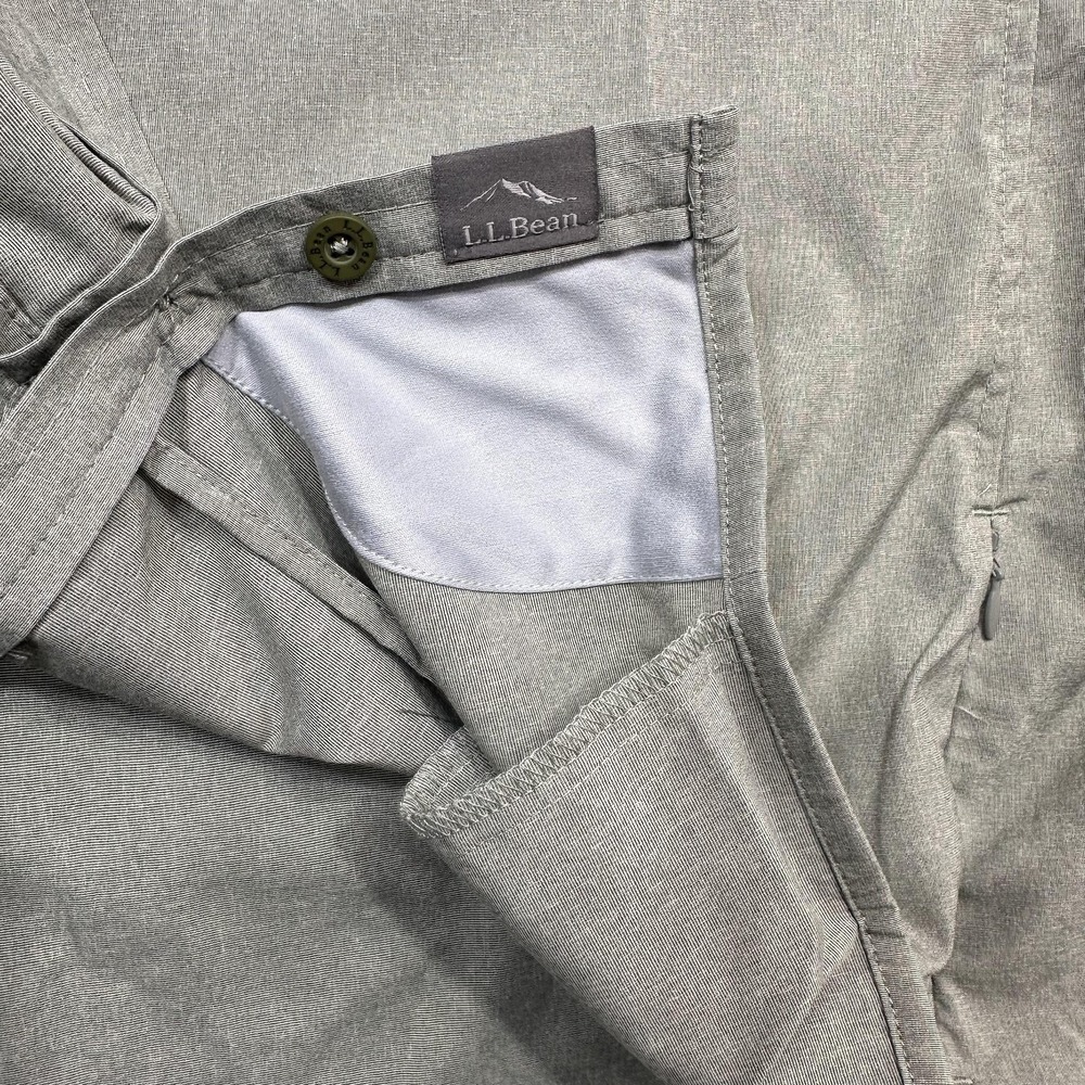 LL Bean Shirt Women XL Deep Olive NFZ Long Sleeve Button Outdoor Hiking Pockets - Picture 16 of 16